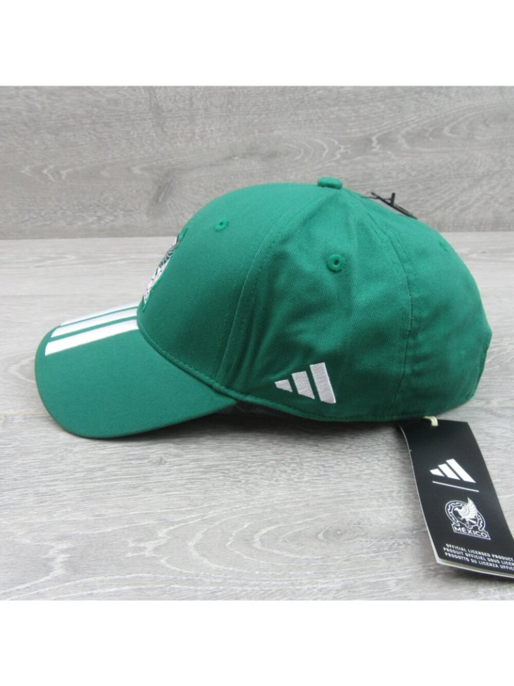 Adidas 3 Stripes Mexico 26 Baseball Cap Hat Men's Adjustable Strapback Green NEW - Picture 6 of 15